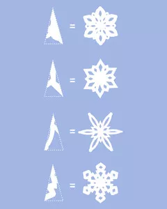 how to make paper snowflakes step seven snowflakes